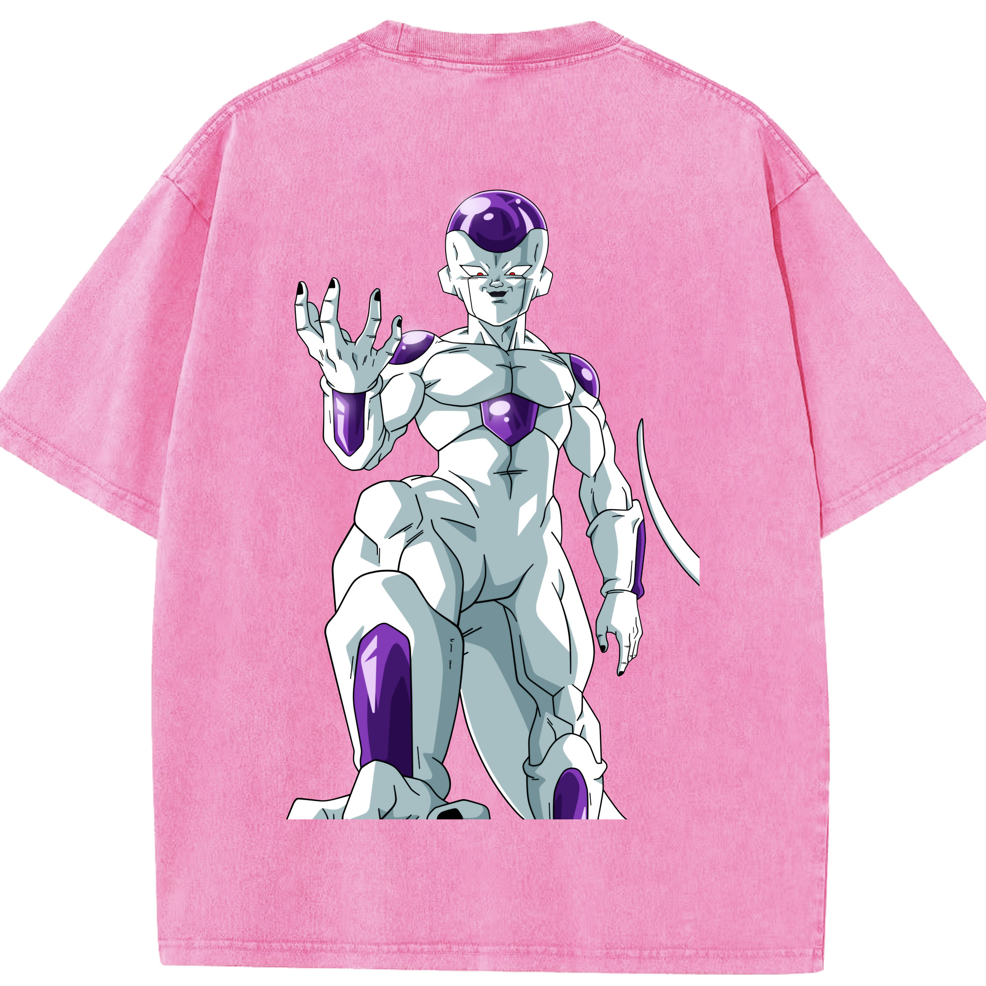 （画像用） ドラゴンボール フリーザ DRAGON BALL Frieza 綿100% ヴィンテージ風 半袖Tシャツ（背面プリント）